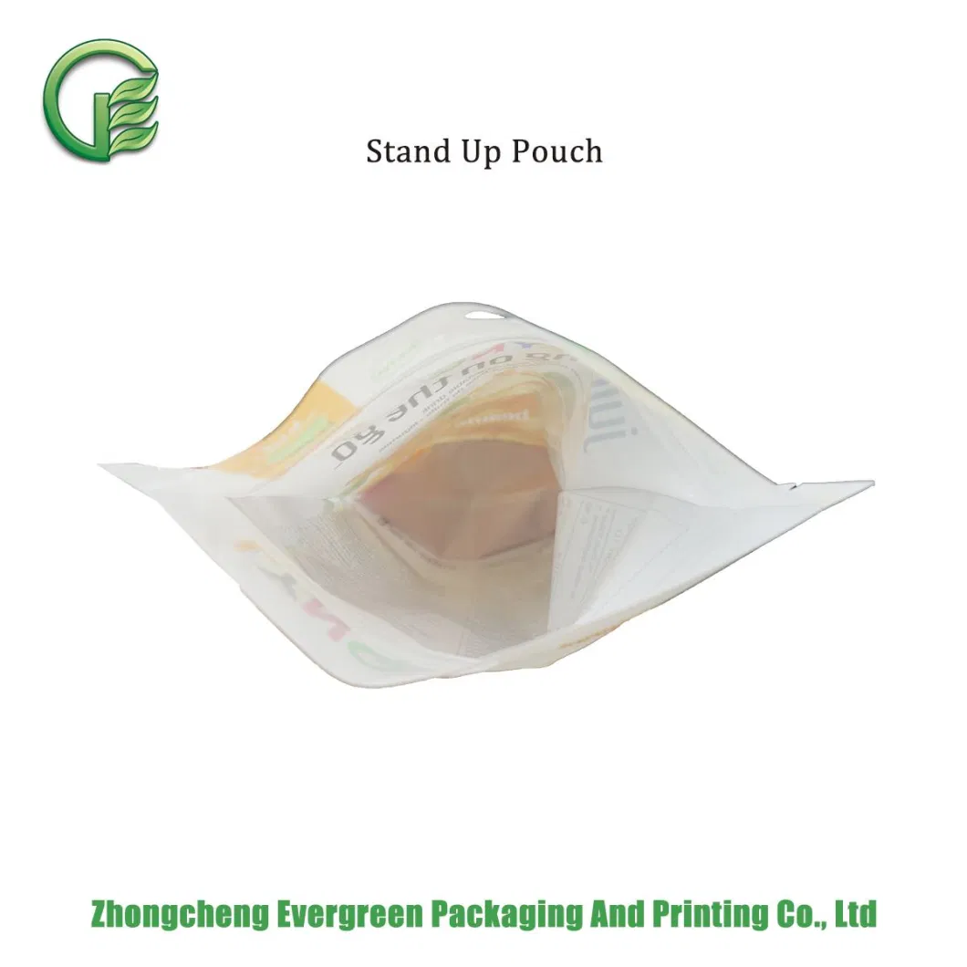 Small Size Plastic Food Packaging Stand up Bags Moisture Proof Resealable Zipper Hang Holes Juicy Powder High Barrier Fruits Vegetable Drink Doypack Packing Bag