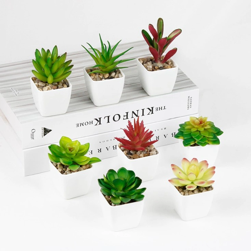 Fake Succulent Small Plants Artificial Faux Succulents Mini Potted