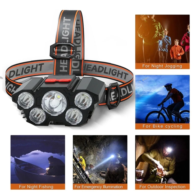 Strong Light Head Light Camping Adventure Fishing Lamp Rechargeable LED Headlamp