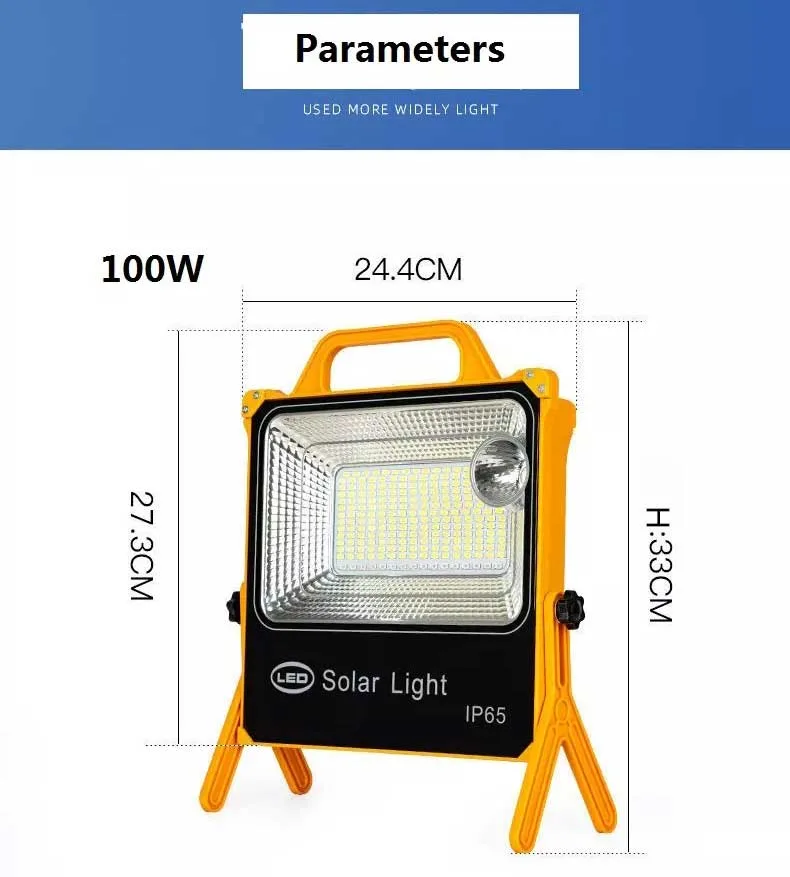 Portable Solar USB Charger with High Intensity Camping Light