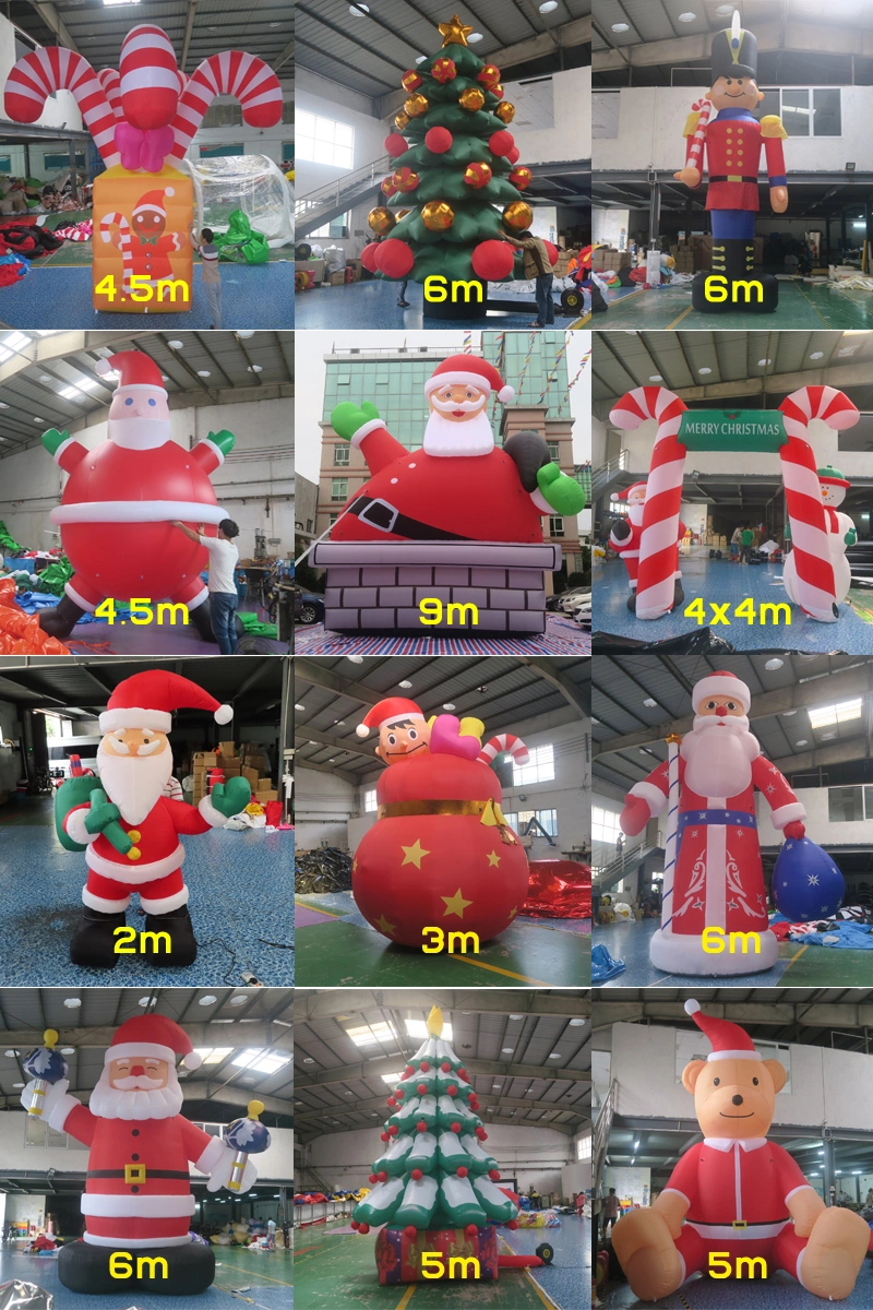 6X4m Xmas LED Light Inflatable Santa Grotto Christmas House Holiday Inflatable Christmas Tent with LED Light