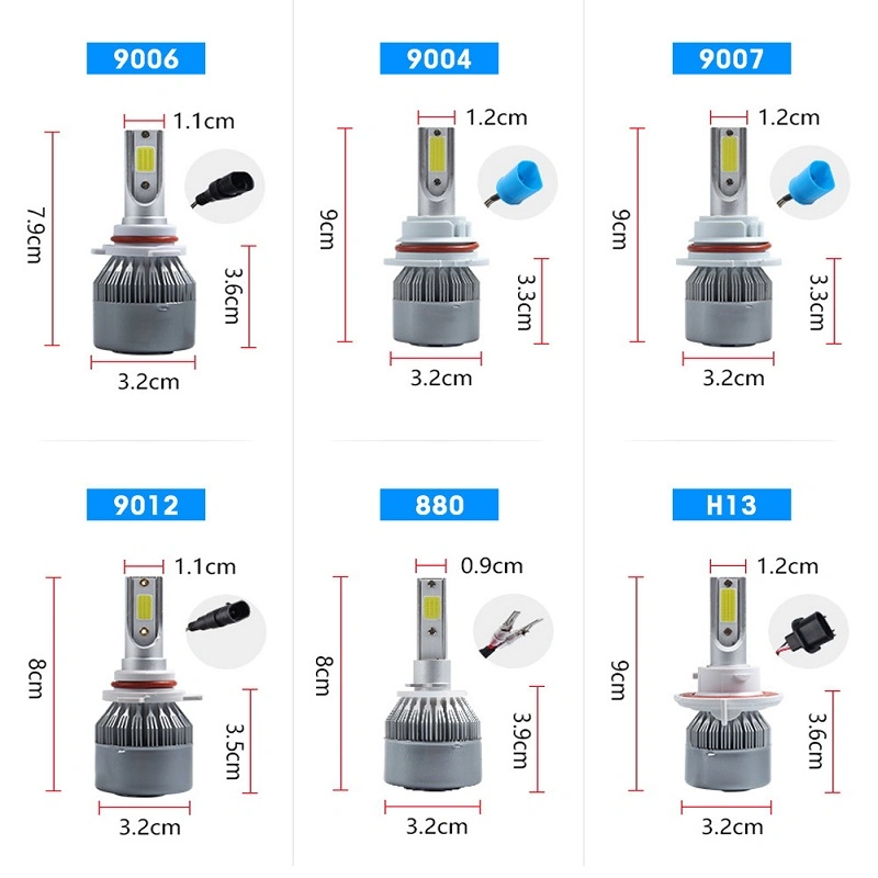 High Power H1 H4 H7 C6 Manufacturer Accessory LED Car Headlamp