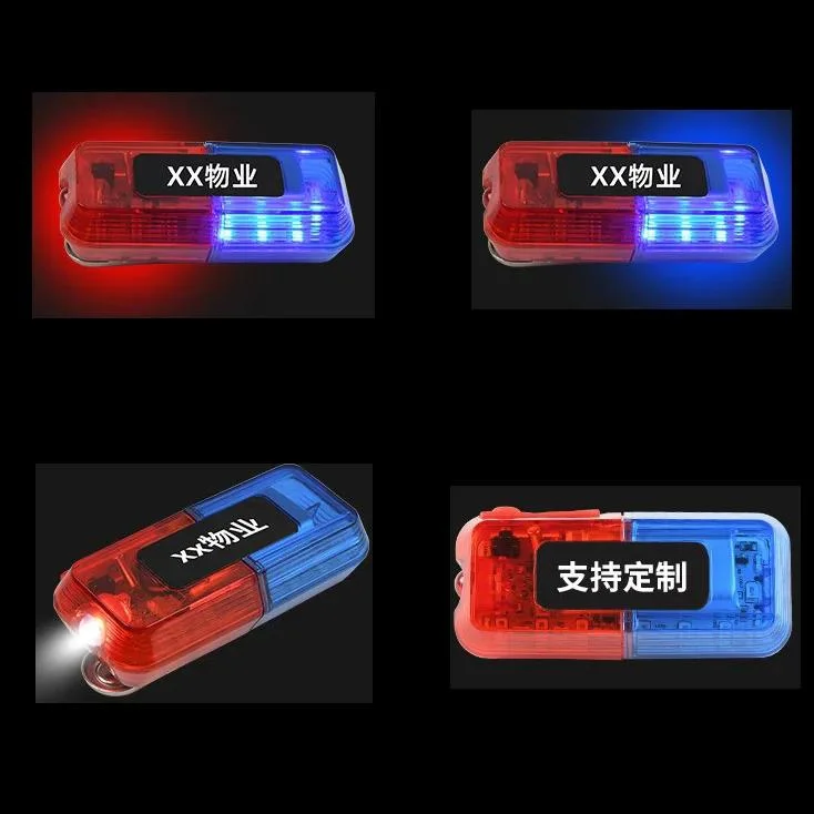 Double Sides Traffic Shoulder LED Rechargeable Flashing Warning Light