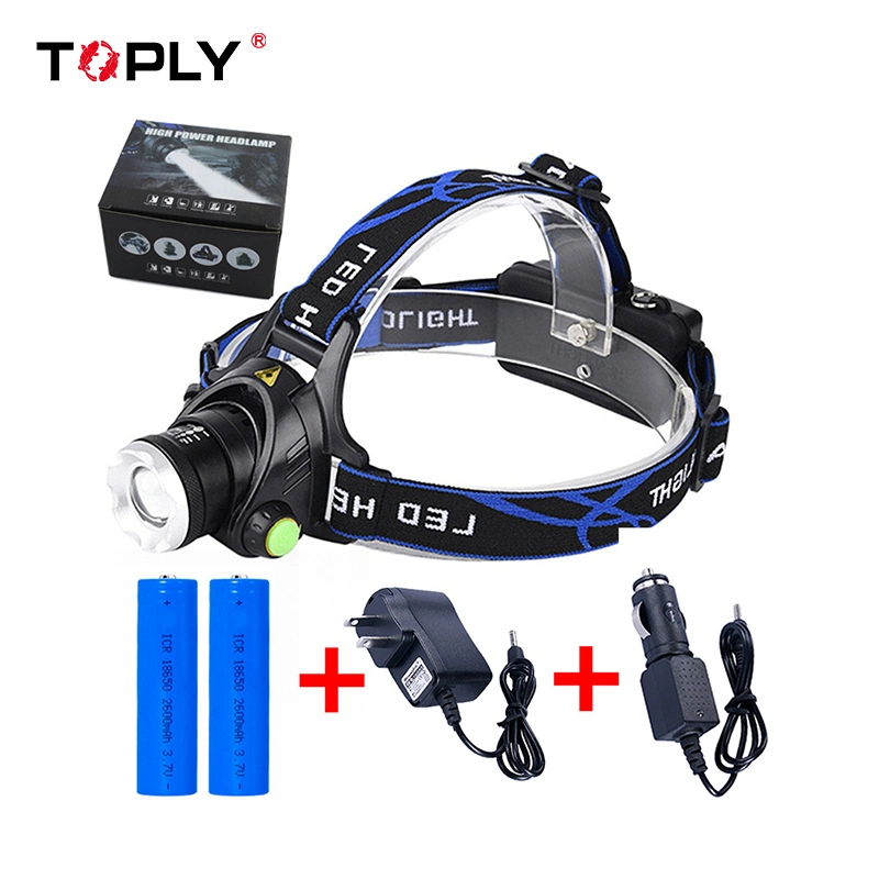 LED Outdoor Light Fishing Night Fishing Zoom Sensing Headlamp