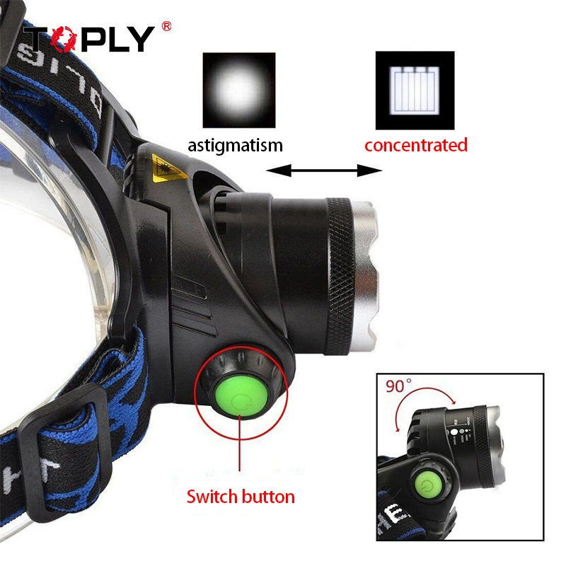 LED Outdoor Light Fishing Night Fishing Zoom Sensing Headlamp