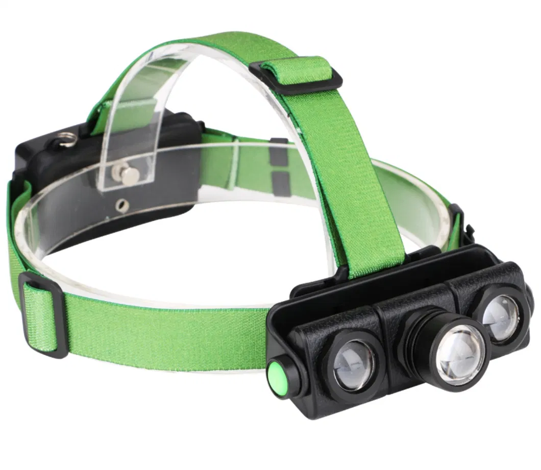 High Powerful Emergency LED Head Torch Lighting 4 Modes Zoomable Adjustable Rechargeable Inspection Headlamp with 3PCS T6 2PCS XPE LED Headlight