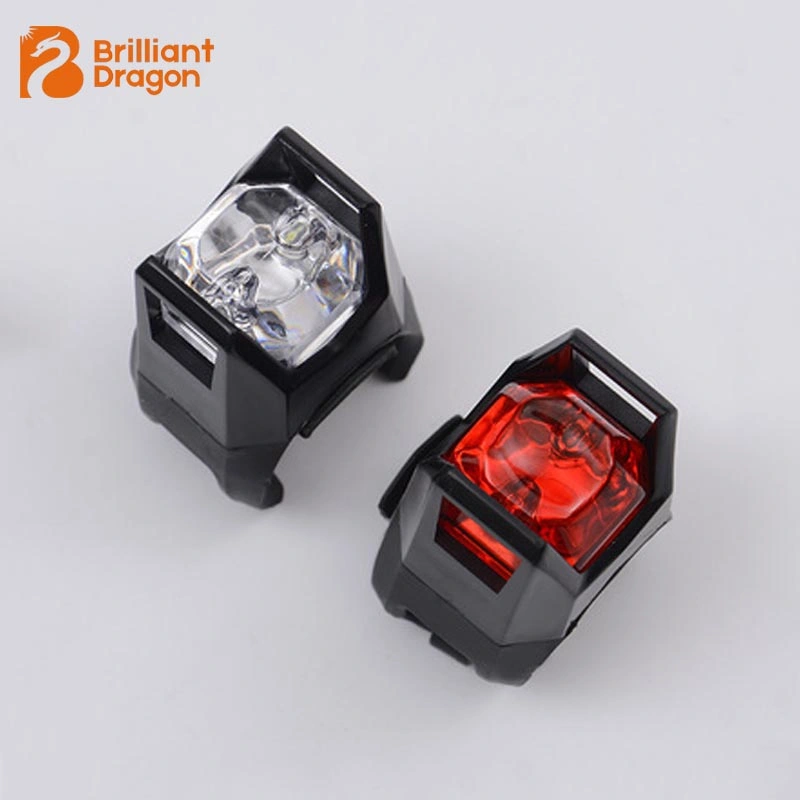 White/Red Front and Rear Bicycle Light with Ipx5 Waterproof for Mountain Road Helmet Cycling