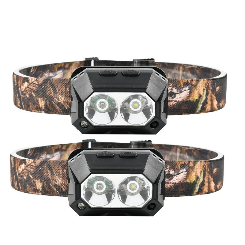 Glodmore2 Logo Printing ABS 150 Lumen Waterproof Rechargeable Sensor Miner LED Headlamps USB Rechargeable