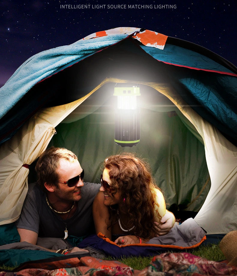 Solar Rechargeable Tent Light Outdoor Household Super Bright Mosquito Killing Camping Light