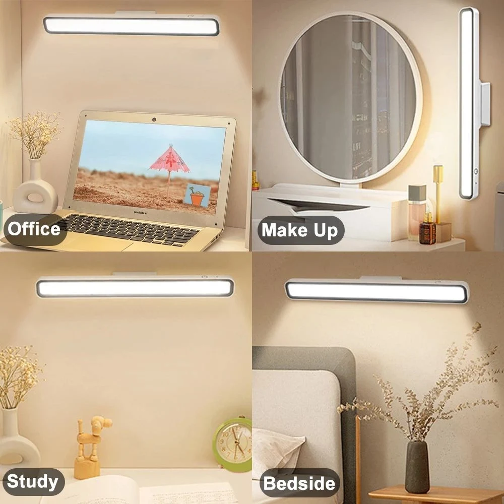 LED USB Rechargeable Stepless Dimming Table Lamp Hanging Magnetic Night Reading Light