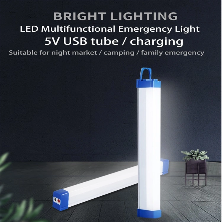 LED Light Tube T5 USB Magnetic Portable Emergency Camping Lamp Outdoor Light Market Rechargeable LED Emergency Light