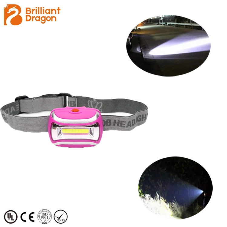 Wholesale Battery Power COB Head Torch Lamp Portable 3 Flashing Modes Outdoor Waterproof LED Headlight Emergency LED Headlamp with Adjustable Headband