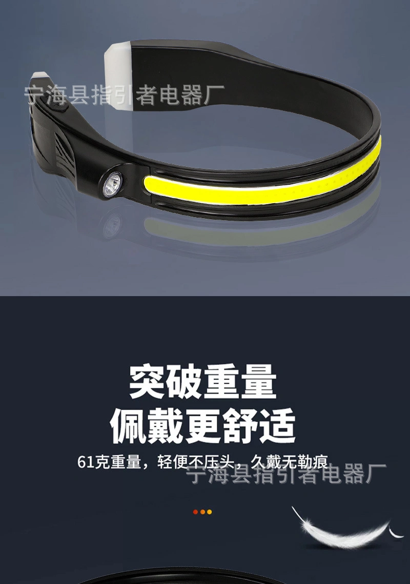 New Wave Sensing Headlight High Light USB Charging Headlight Outdoor Running Riding Fishing Hanging Neck Headlight