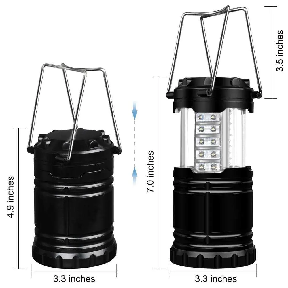 Folding Hanging Foldable Telescopic 30 LED Pop-up Camping Tent Light