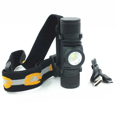 Aluminum Micro USB Rechargeble High Power LED Headlamp