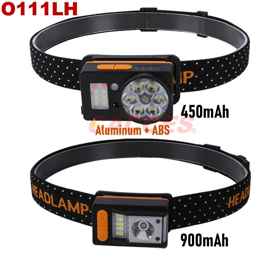 LED Head Lamp Outdoor Flashlight Headlamp W/ Adjustable Headband for Adults and Kids Multipurpose for Hiking &amp; Camping &amp; Fishing &amp; Work &amp; Sports 6 Modes 1200mAh