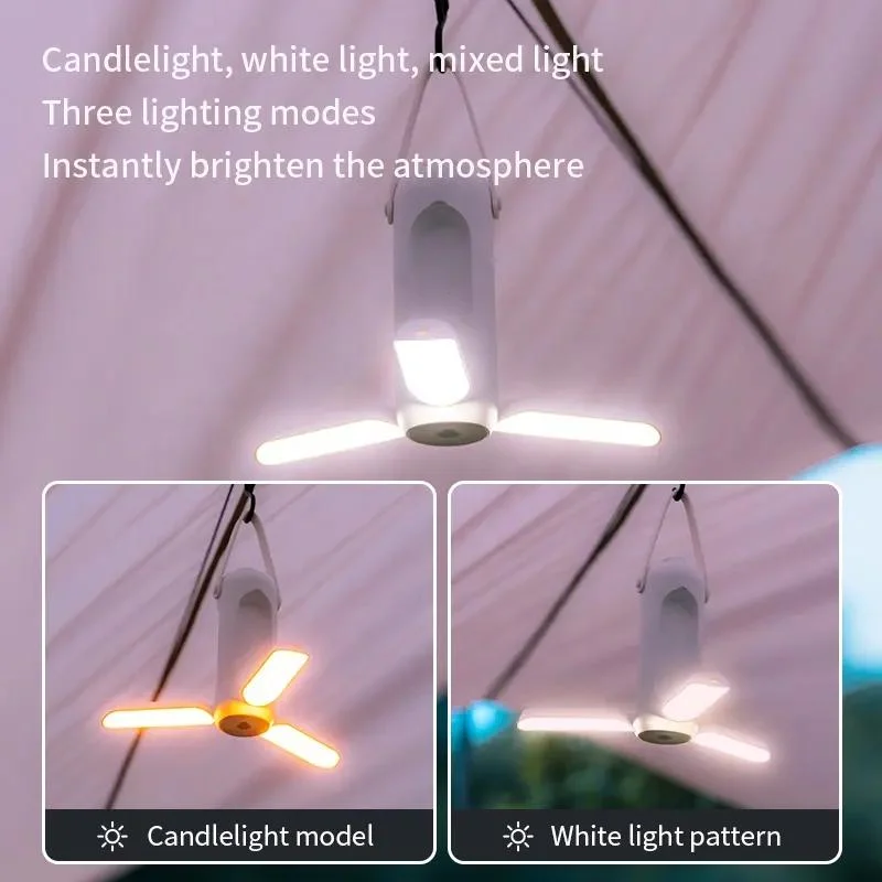 360 Degrees Outdoor Tent Camping Light USB Rechargeable Hanging LED