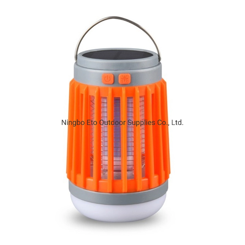 Solar Charging LED Mosquito Killer Light with Electric Camping Light with USB