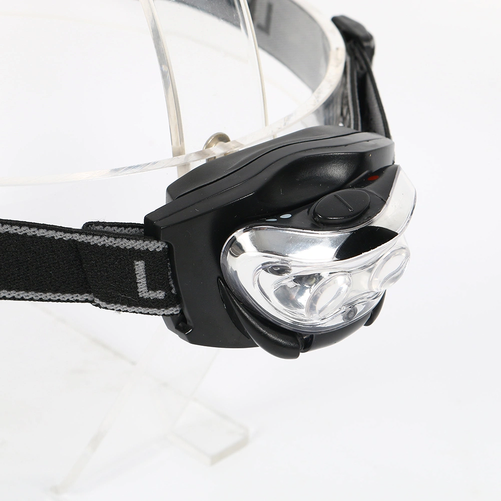 Super Bright White Light LED Headlamp with 2 White LED Light and One Red LED Flash Light