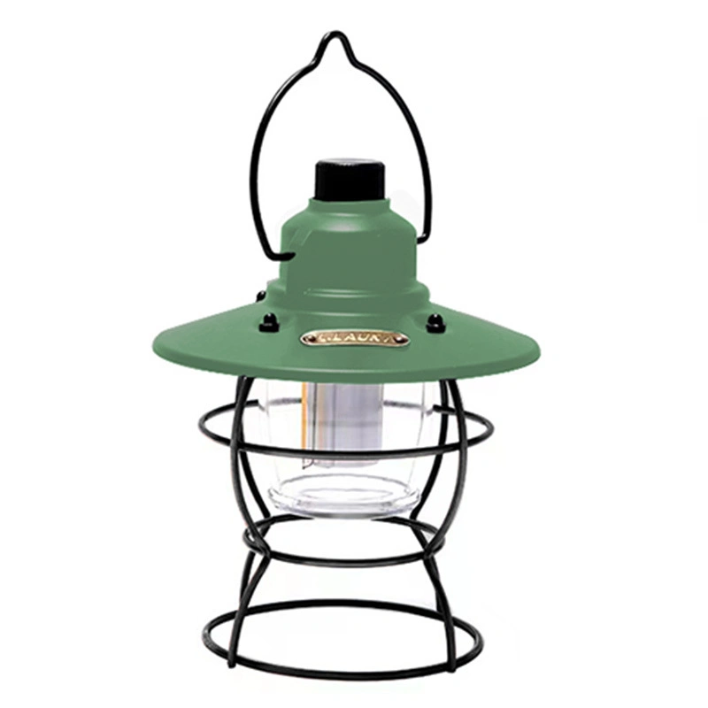 LED Retro Portable Tent Atmosphere Lamp Flame Lantern Camping Lights