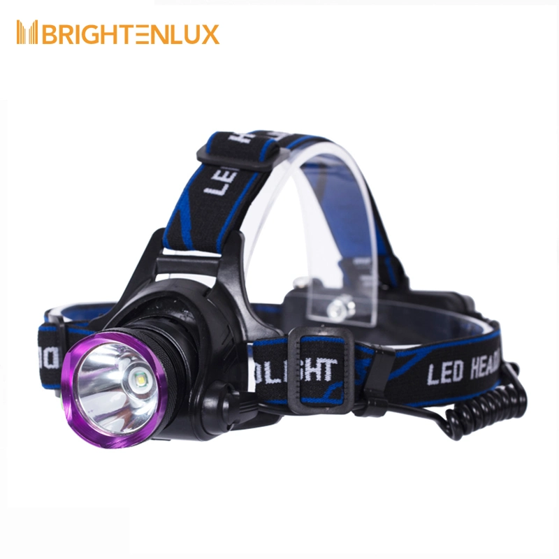 Brightenlux Customized 2*18650 Rechargeable Battery Adjustable Belt High Power Rechargeable Headlamp T6 LED with Sos Mode