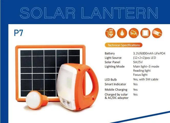 Flood Light Solar Lantern with USB 10 in 1 Mobile Chargers