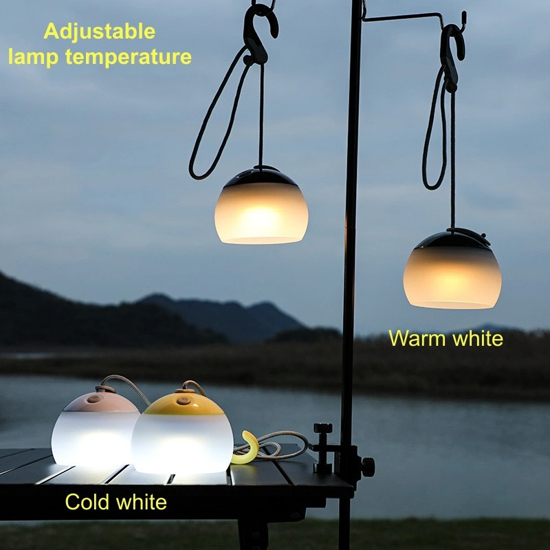 Waterproof LED Camping Lamp Multi-Functional Atmosphere Light Type-C Charging Hanging Lamp Outdoor Light