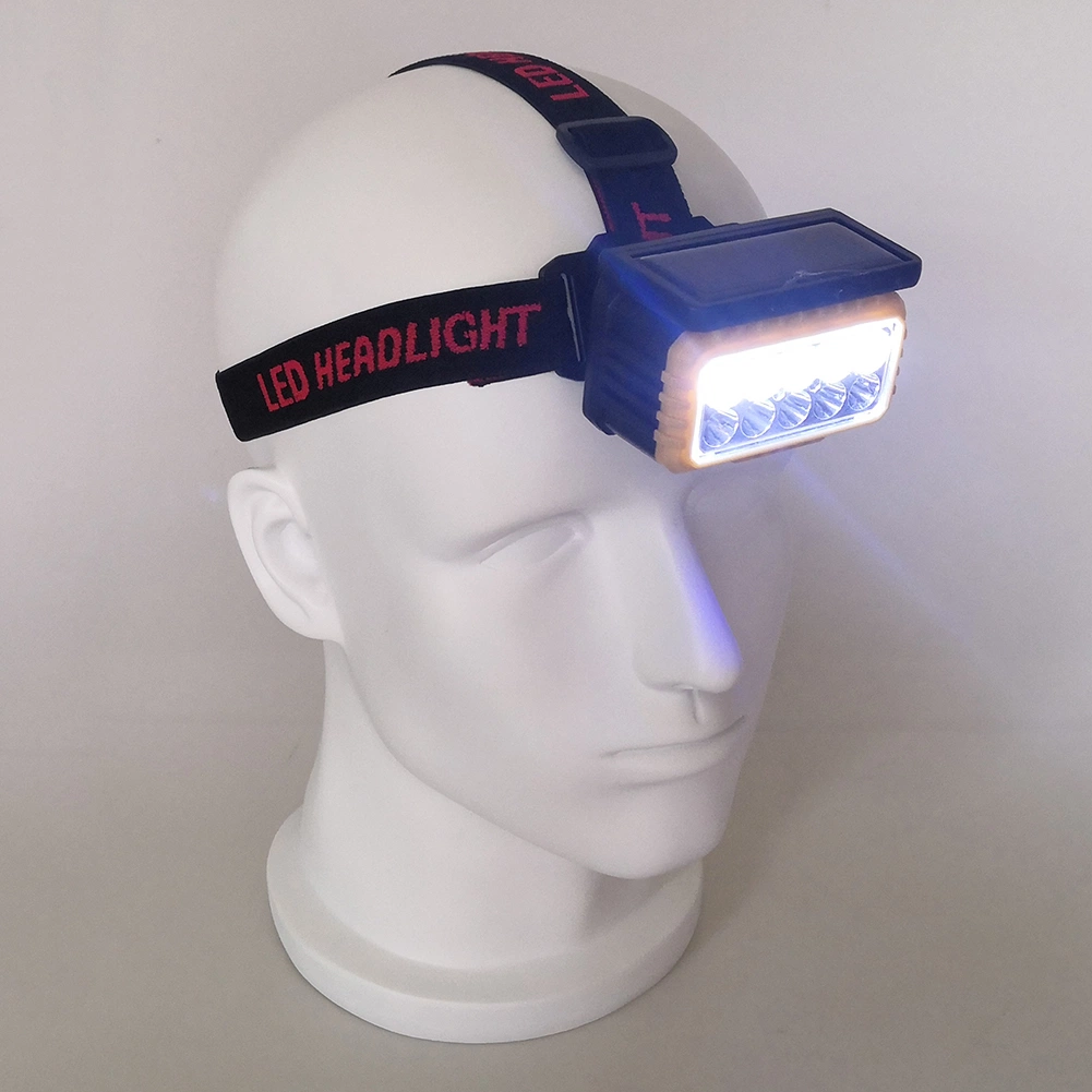 Yichen Solar Rechargeable LED Headlamp with Red Warning Light