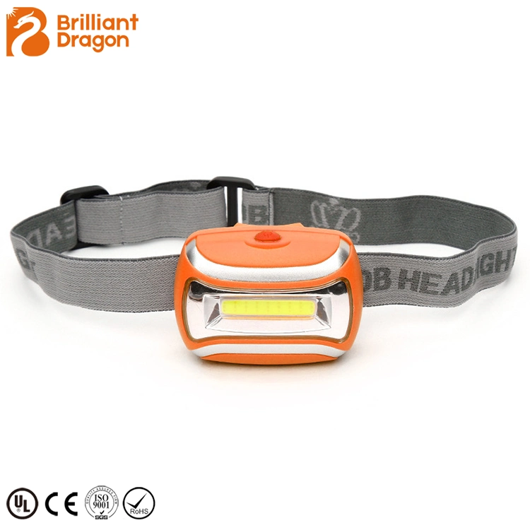 Wholesale Battery Power COB Head Torch Lamp Portable 3 Flashing Modes Outdoor Waterproof LED Headlight Emergency LED Headlamp with Adjustable Headband