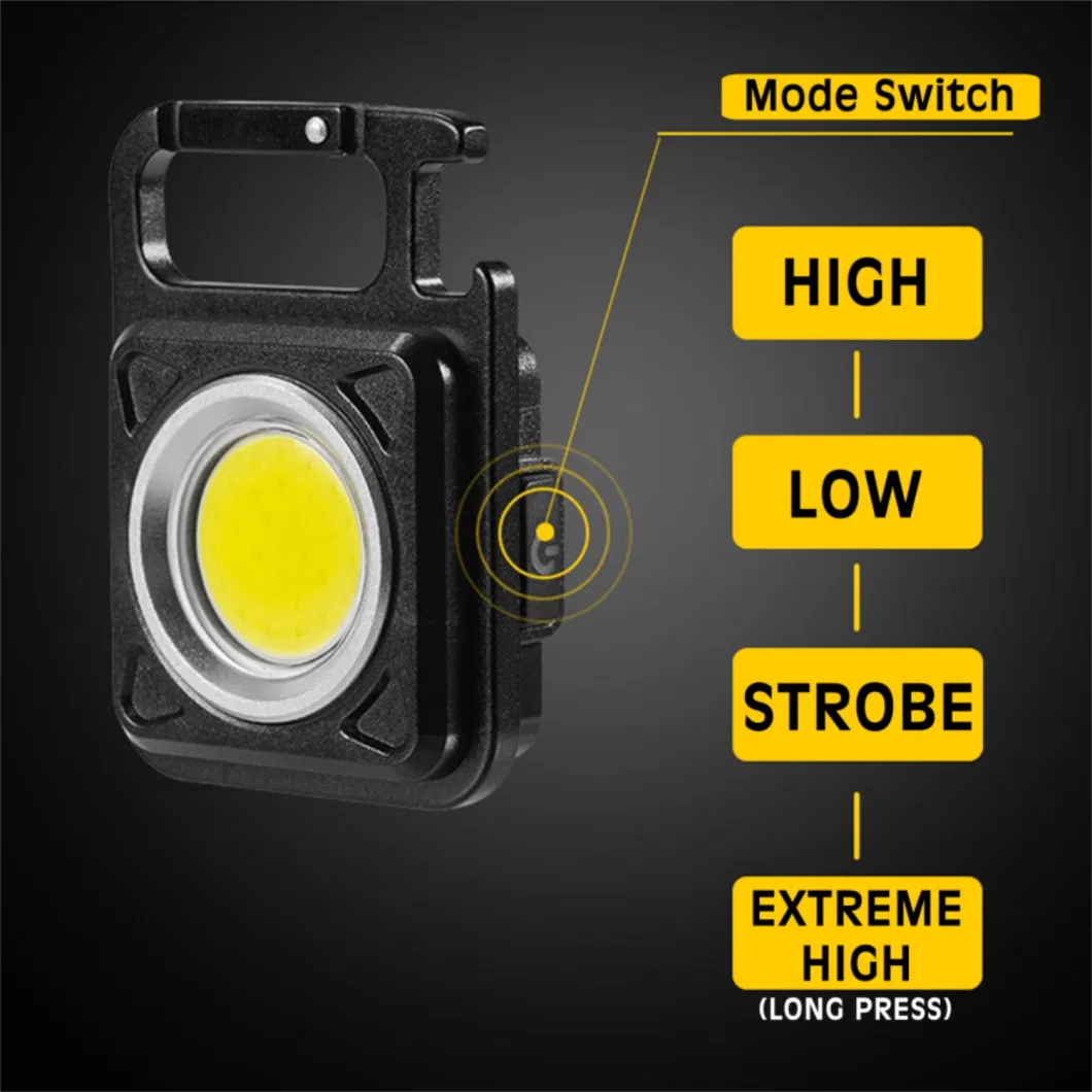 Portable Magnetic Opener Outdoor Camping Lights Keychain Light