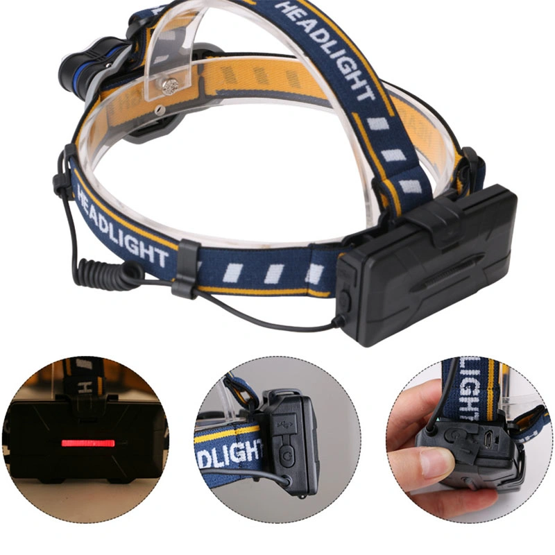 Wholesale High Lumen Outdoor Emergency Inspection Headlamp with Flashing Function Bright USB Rechargeable LED Work Headlight Portable Headtorch