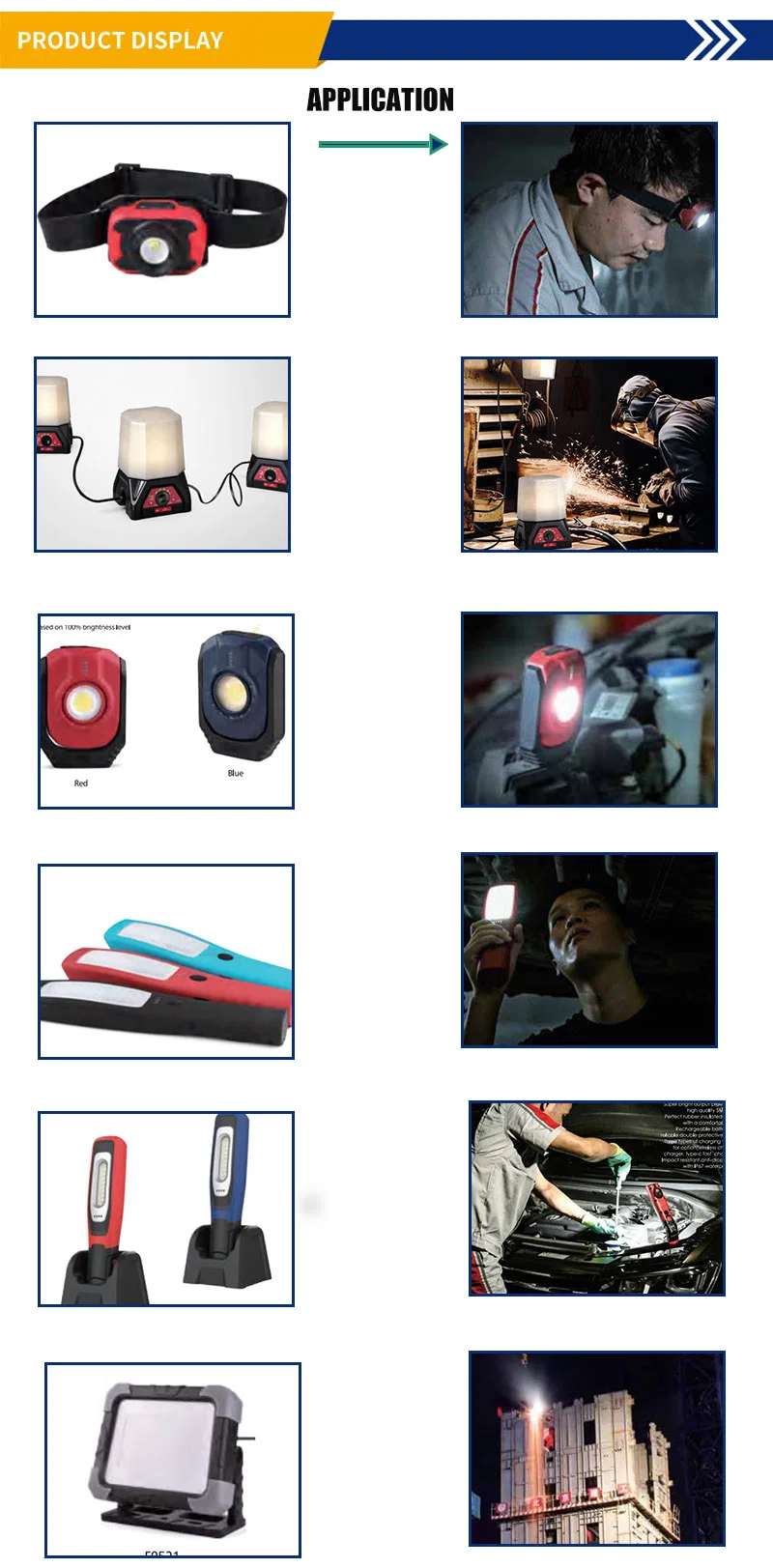 Hot Selling COB LED ABS+PC Outdoor USB Camping Headlamp