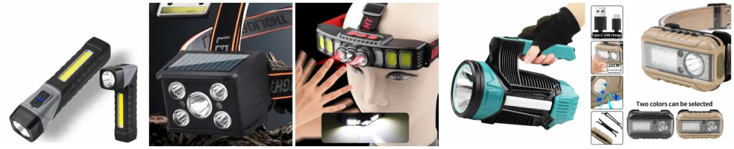 LED Zoomable Rechargeable Battery Motion Sensor Xhp50 LED Portable Headlamp for Camping