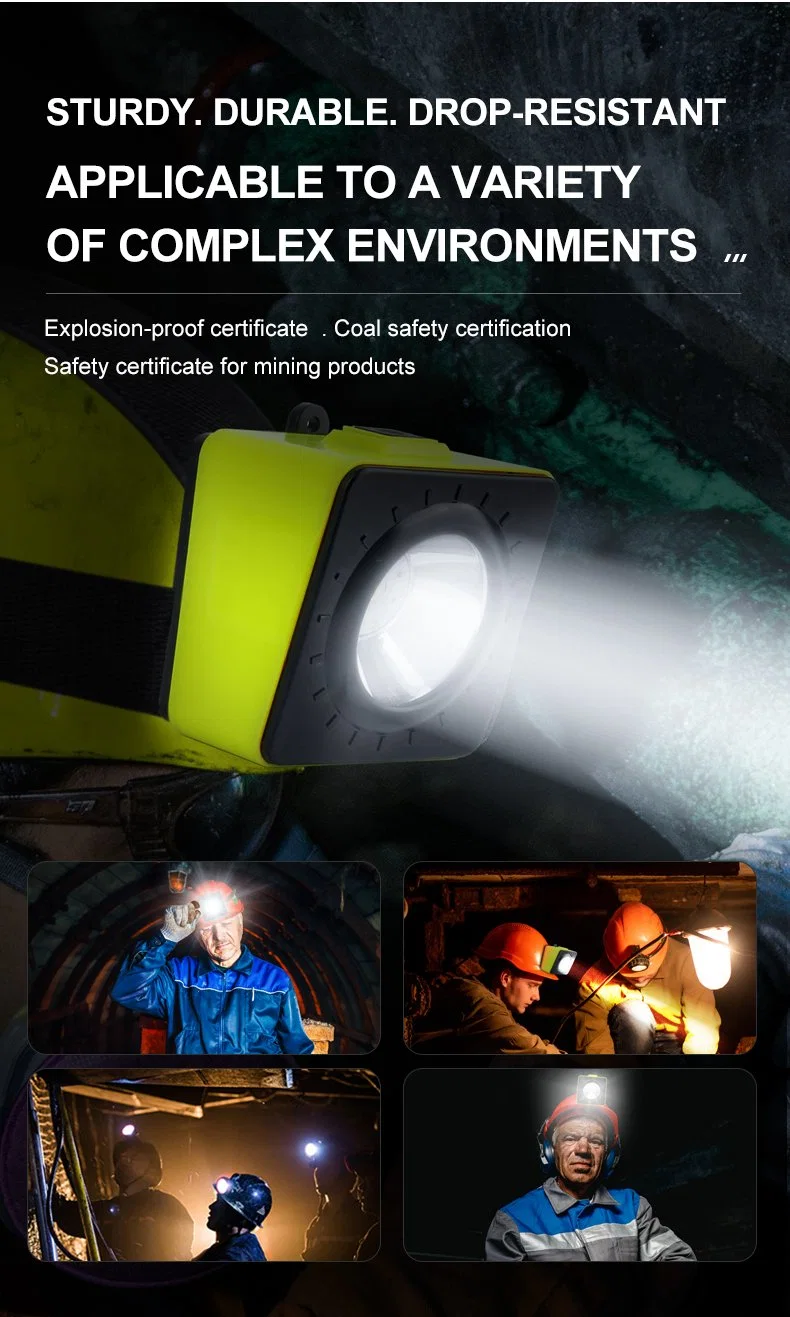 LED Miners Headlamps with Dual Light Source Industrial LED Explosion-Proof Waterproof Mining Lamp