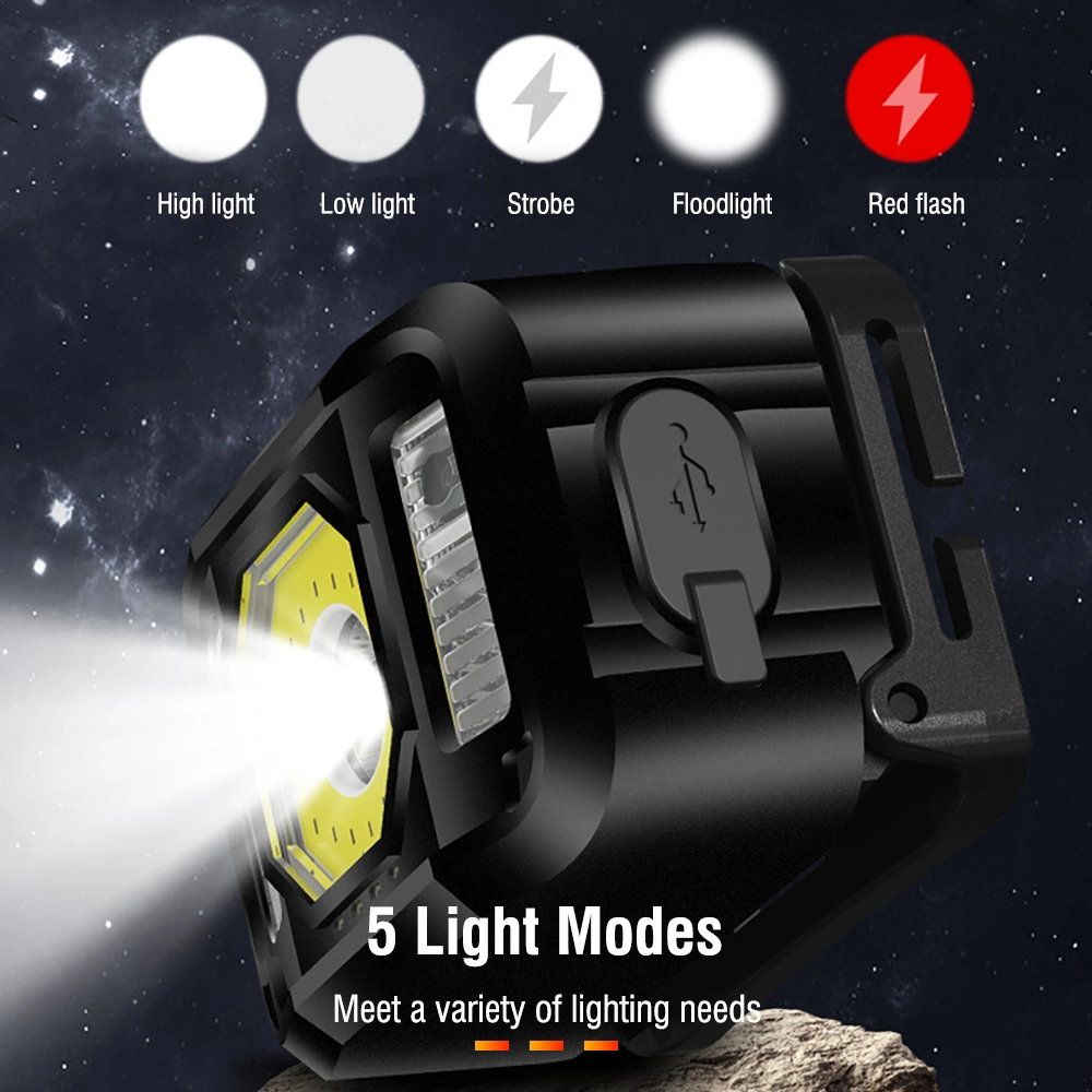 Portable Wholesale Powerful Waterproof USB Rechargeable Best Head Lamp Torch Headlamp