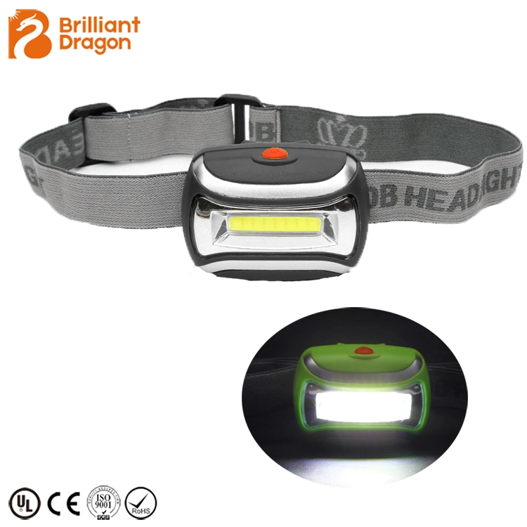 Wholesale Battery Power COB Head Torch Lamp Portable 3 Flashing Modes Outdoor Waterproof LED Headlight Emergency LED Headlamp with Adjustable Headband