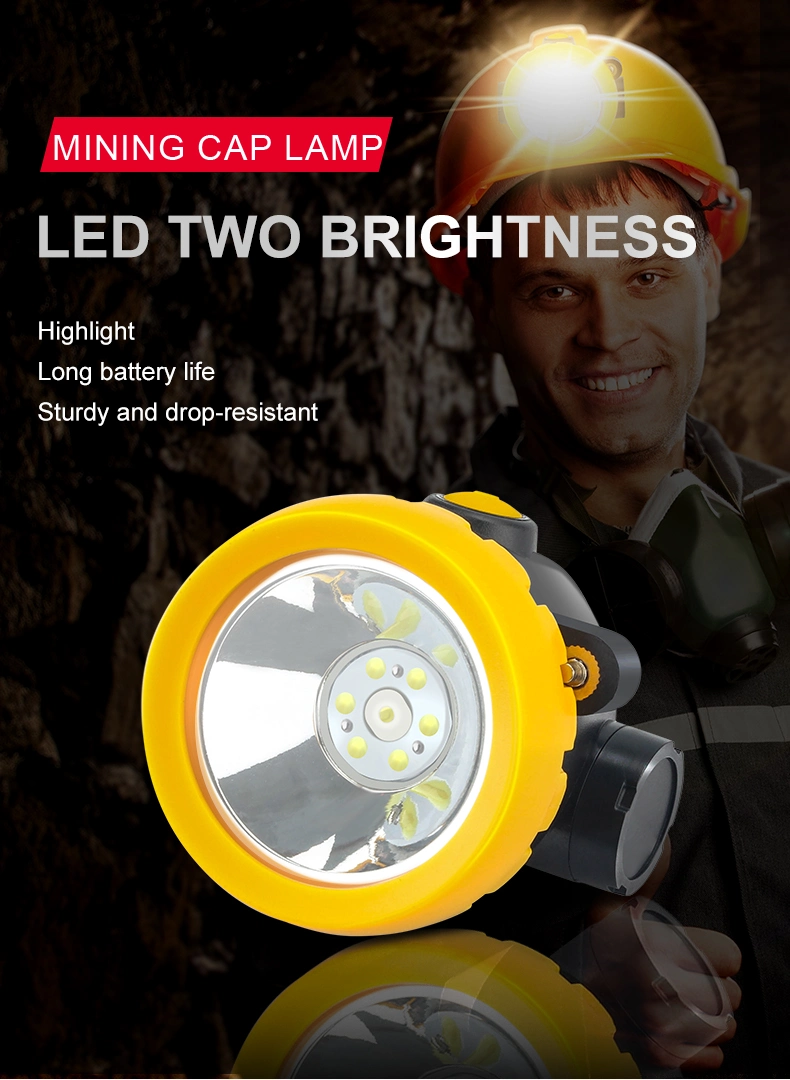 LED Industrial and Mining Waterproof Headlights with Main and Auxiliary Light Sources