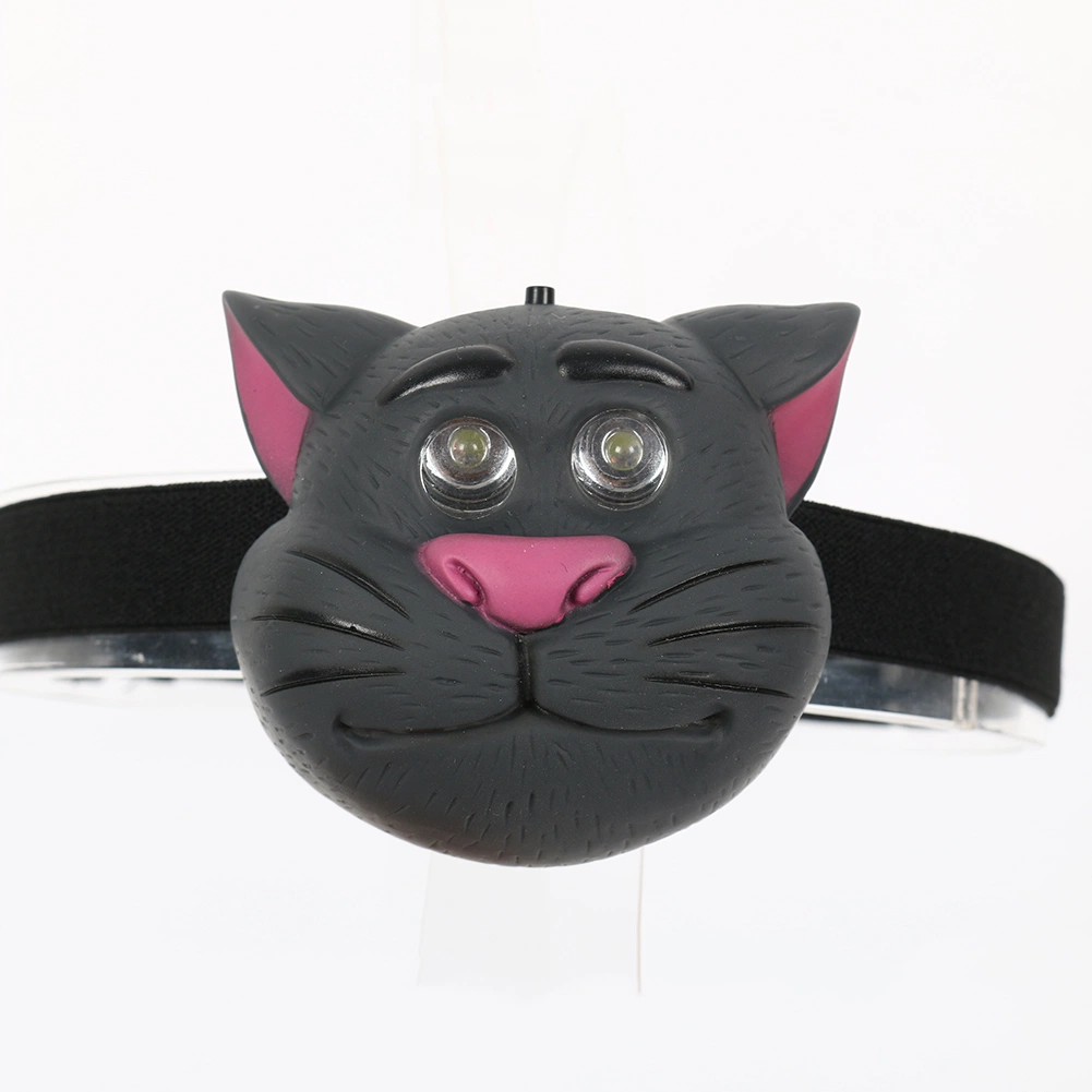 Cat Face Shaped Headlamp with 2 LED for Children