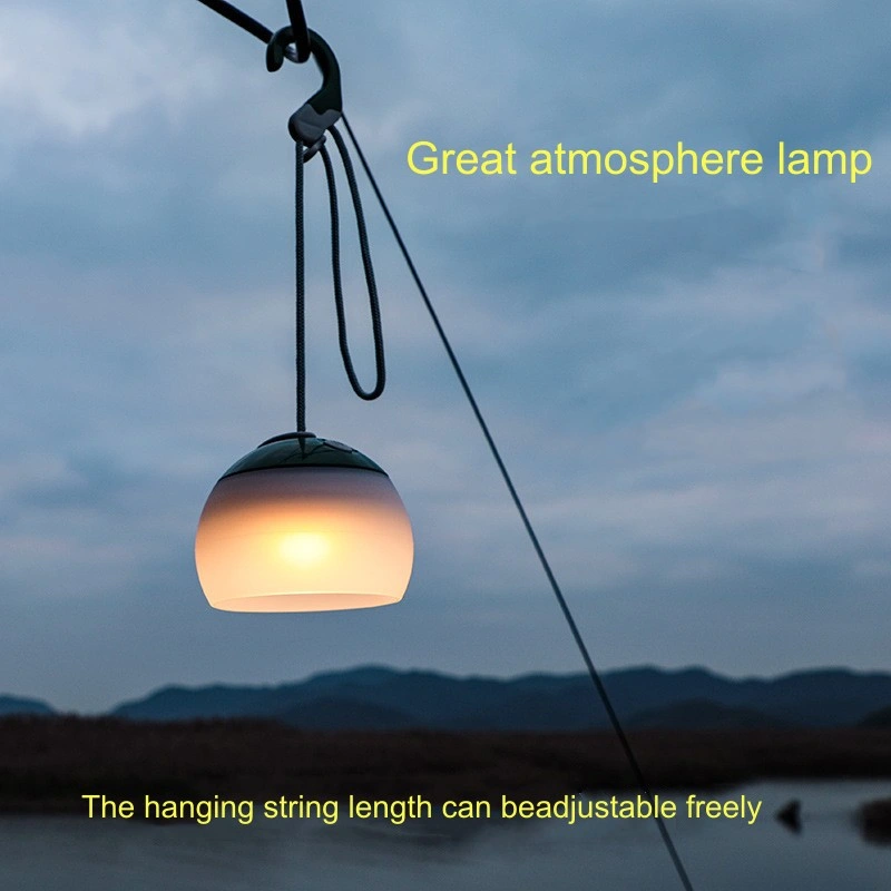 Waterproof LED Camping Lamp Multi-Functional Atmosphere Light Type-C Charging Hanging Lamp Outdoor Light