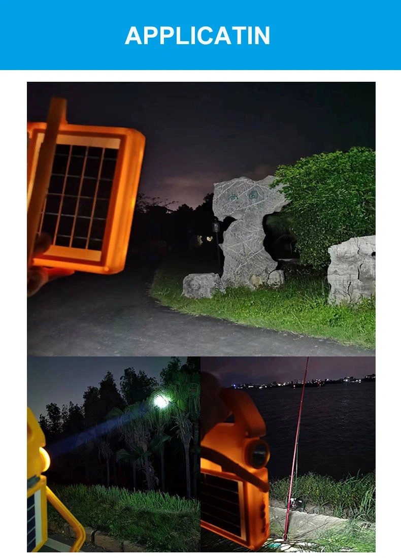 Outdoor Solar Portable Camping Flood Lights Charging Emergency Tent Lights Garden with Bluetooth Speaker