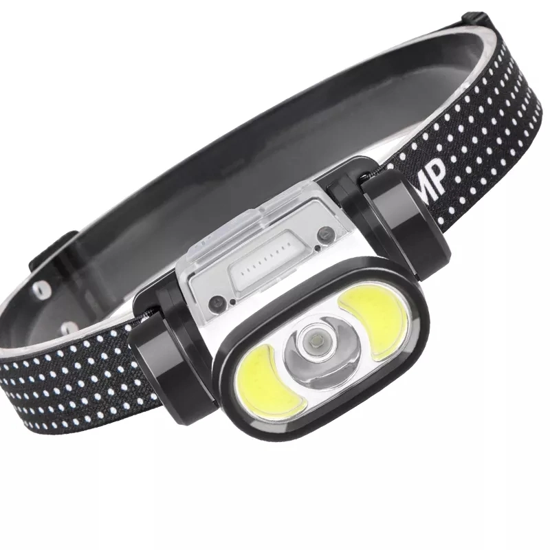 LED Motion Sensor Mini Headlamp Type-C Rechargeable COB Work Light Waterproof Camping Headlight