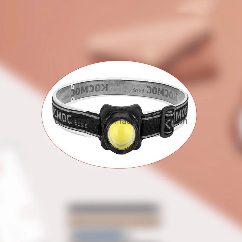 Quality Emergency LED Head Torch Portable Waterproof Mini COB Headlamp with Red Warning Signal Flashing Rechargeable LED Headlamp