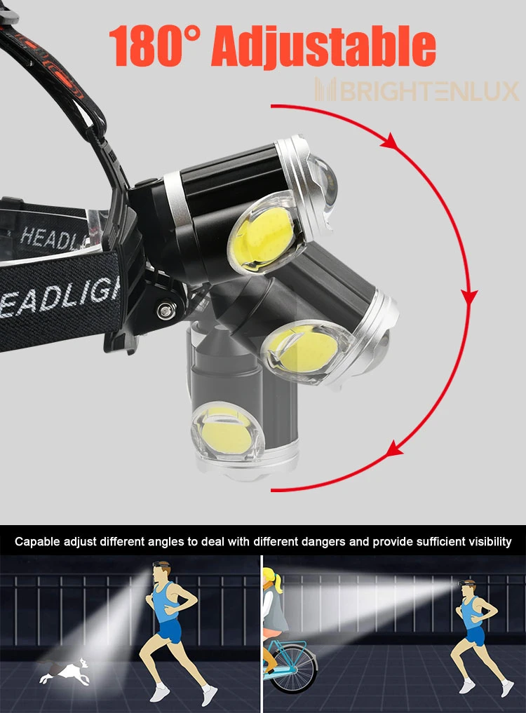 Brightenlux Outdoor Portable Long Lasting Powerful COB LED Headlamp for Camping