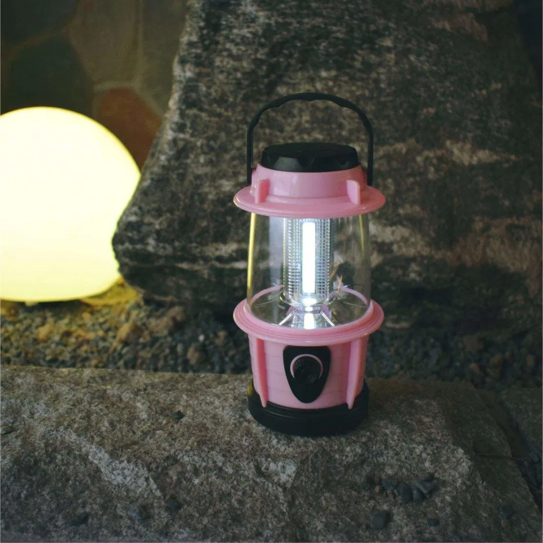 New Knob Dimming Switch 3*AAA Dry Battery Retro COB Camping Light Outdoor Tent Lantern Light