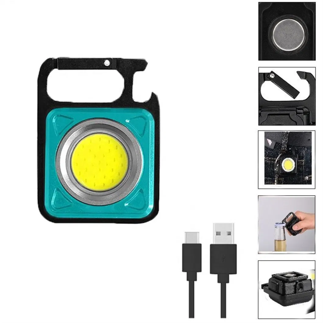 Portable Magnetic Opener Outdoor Camping Lights Keychain Light