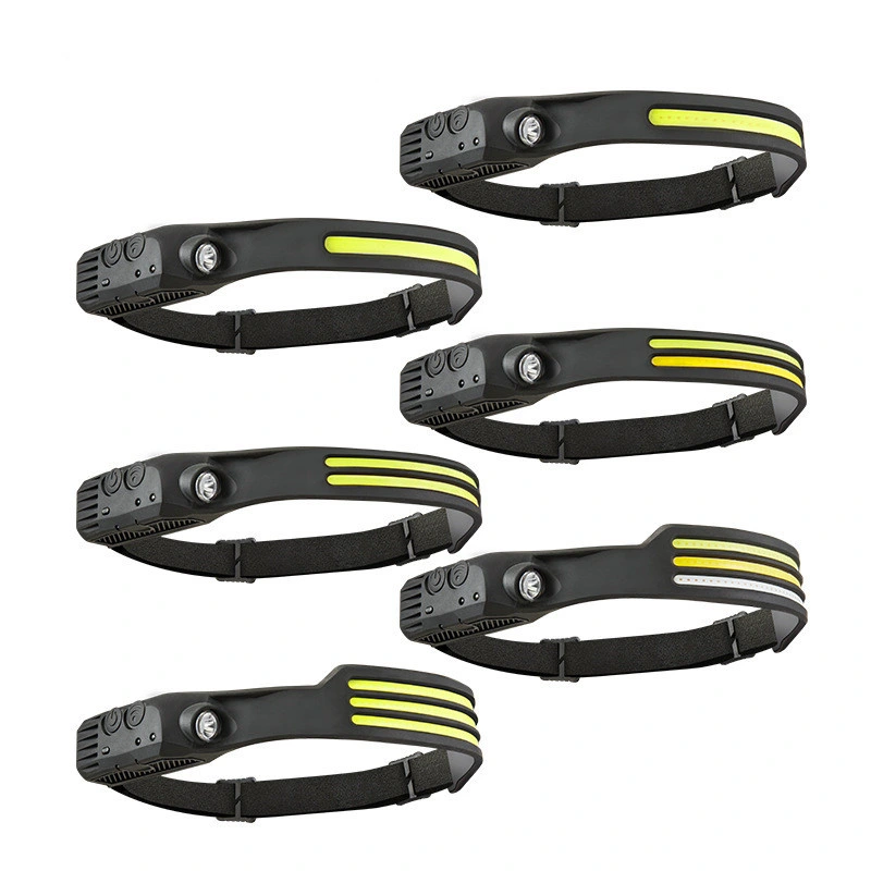 Wave Induction Strong Light Outdoor Camping Running Fishing COB Headlamp