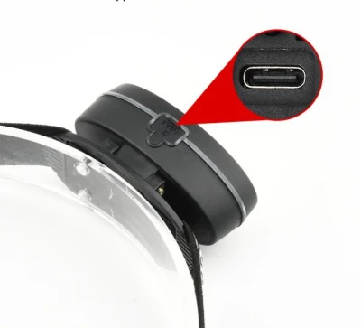  3 Arbeitsmodi COB-Scheinwerfer für den Außenbereich mit Rot Blinkend für Camping Jagd wasserdichte LED-Stirnlampe