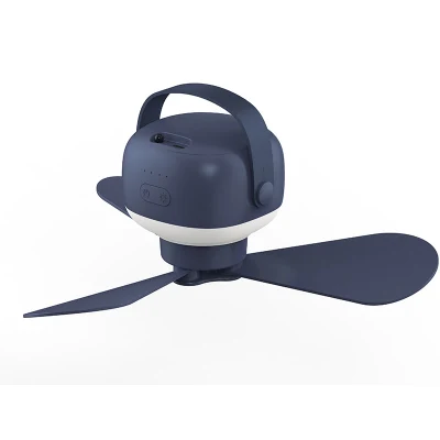 Camping Fan mit LED-Licht Tragbare Zelt Fan USB wiederaufladbar Camping Laterne mit Deckenventilator im Freien