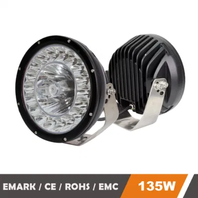  135W 8,7&quot; Großhandel LED DRL Scheinwerfer mit Spot Light Red Schwarz für LED-Außenbeleuchtung