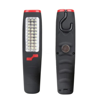  Tragbare Auto Outdoor-Reparatur Camping Taschenlampe 30+7 LED-Arbeitsleuchte mit magnetischer und Haken für Notfall, Camping